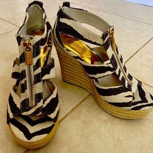 Michael Kors Women’s Damita Wedge Tiger Espadrille Sandals BNWOT